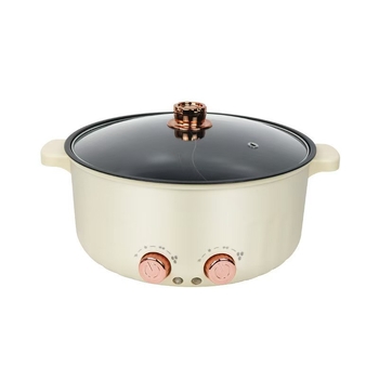 Ηλεκτρική κατσαρόλα για hot pot με διπλό έλεγχο θερμοκρασίας και διπλές γεύσεις, όλα σε ένα, 3-4 λίτρα, εσωτερικός κάδος από Τεφλόν