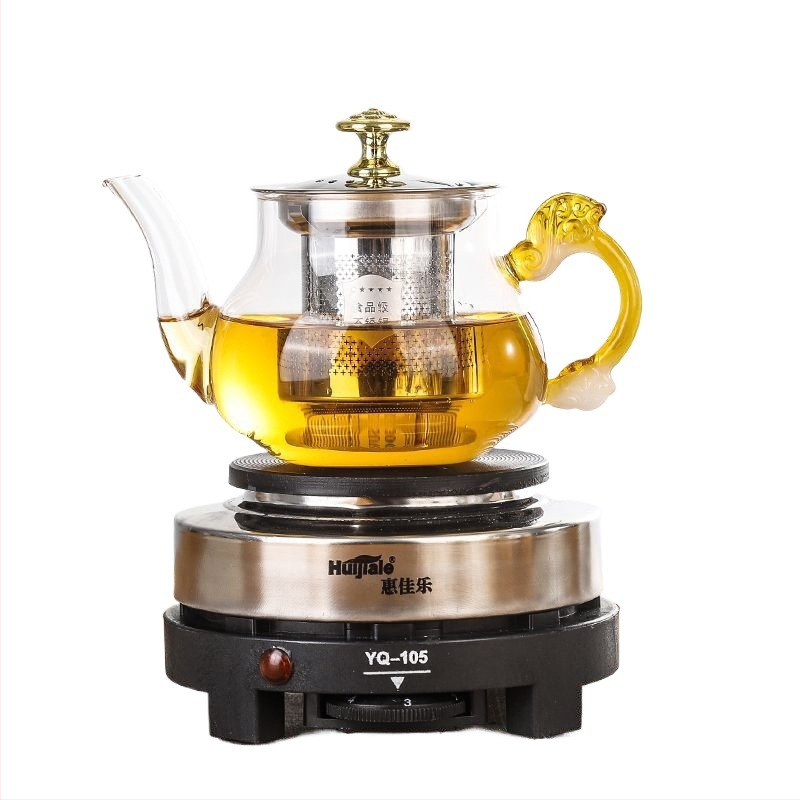 Ceainic electric pentru ceai, cu ceainic din sticlă și rezervor interior ceramic, capacitate până la 1 L, 220V, 300–350W
