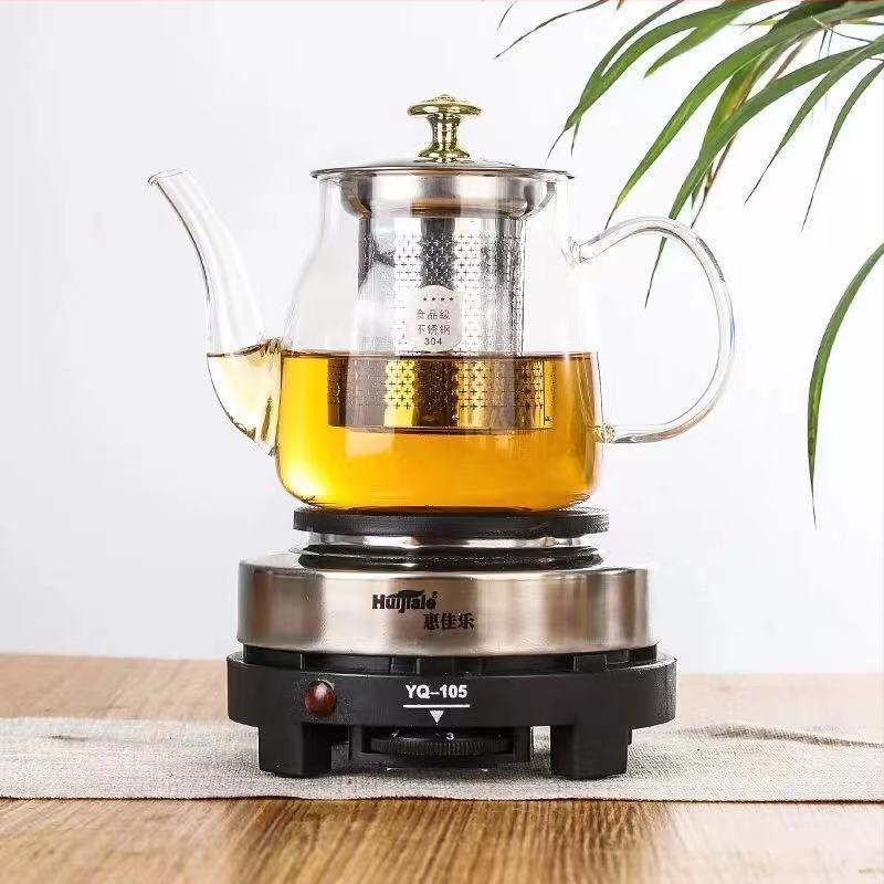 Ceainic electric pentru ceai, cu ceainic din sticlă și rezervor interior ceramic, capacitate până la 1 L, 220V, 300–350W