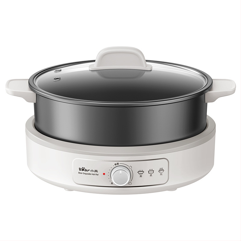 Bear elektrický hot pot pre domáce použitie, odnímateľný a umývateľný vnútorný hrniec, 1800W, vhodný pre 5–8 porcií