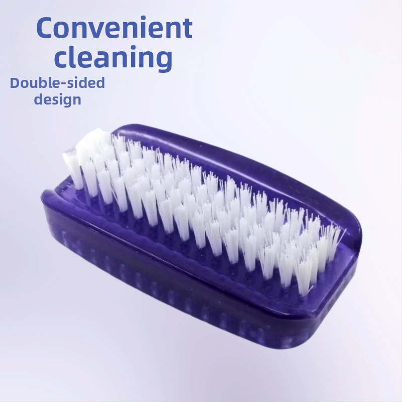 EAIMERE Perie de curățare pentru manichiură – Dublă, cu capete rotunde pentru eliminarea prafului