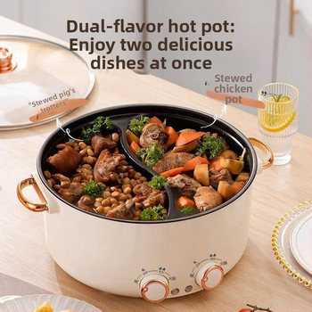 Viacúčelový elektrický hrniec na domáce použitie, kapacita 4,1–6 l, pre 4–5 osôb, vnútorný tanier z nehrdzavejúcej ocele, ovládanie gombou, funkcie grilovania a shabu-shabu