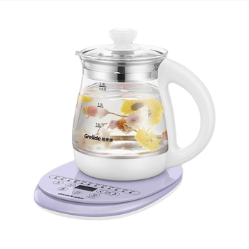 Fierbător electric pentru sănătate, model G118E (capacitate 1,5–2 L, 220V, 800W, corp din sticlă borosilicată)