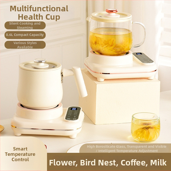 Kompaktna kancelárska elektrická kanvička na kvetový čaj – spodné vykurovanie, 220V, <1000W, odnímateľná, ochrana proti suchému varu a prehriatiu