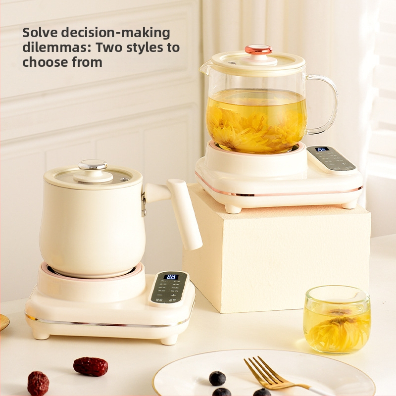 Kompaktna kancelárska elektrická kanvička na kvetový čaj – spodné vykurovanie, 220V, <1000W, odnímateľná, ochrana proti suchému varu a prehriatiu