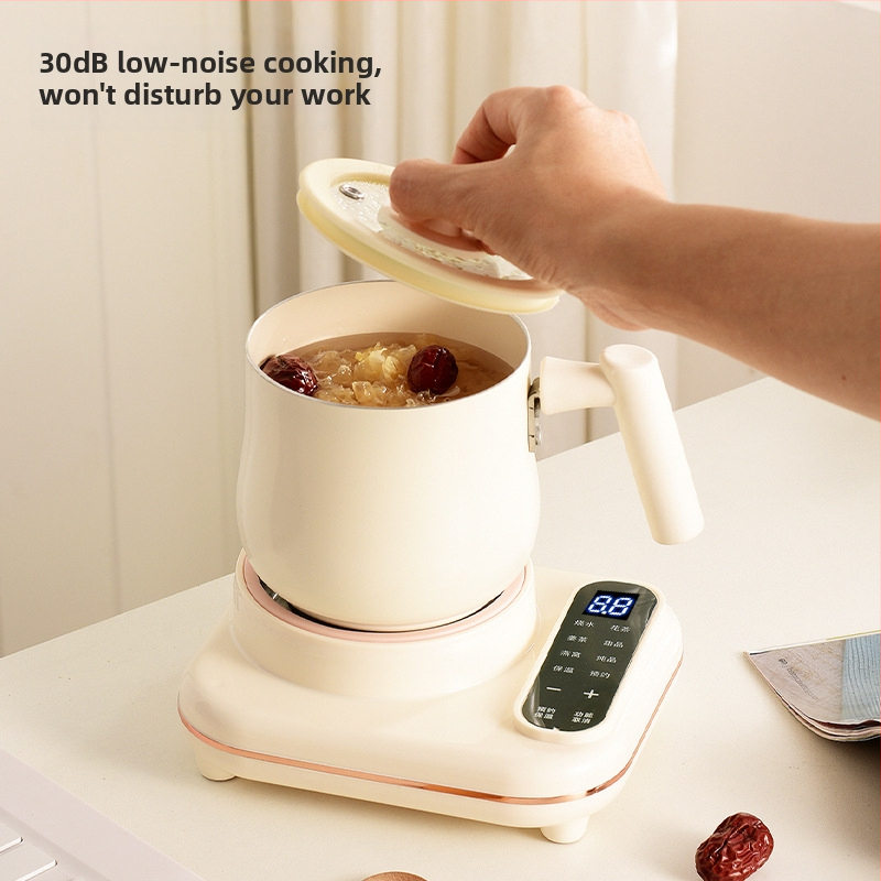 Kompaktna kancelárska elektrická kanvička na kvetový čaj – spodné vykurovanie, 220V, <1000W, odnímateľná, ochrana proti suchému varu a prehriatiu