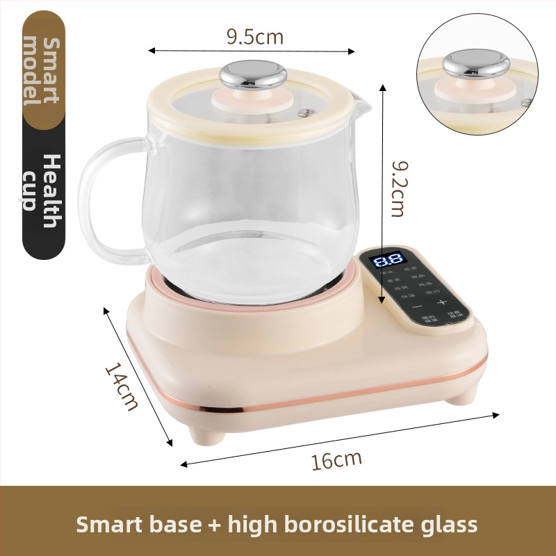 Kompaktna kancelárska elektrická kanvička na kvetový čaj – spodné vykurovanie, 220V, <1000W, odnímateľná, ochrana proti suchému varu a prehriatiu