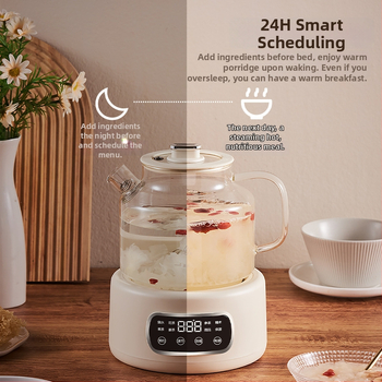 Health Pot KBE818 – 1-1.5L, corp din sticlă borosilicată înaltă, 220V, 500–1000W, control tactil