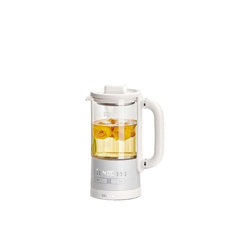 Bear Health Pot YSH-E06H1, 1 L γυάλινο σώμα και γυάλινο εσωτερικό δοχείο, έλεγχος με μικροϋπολογιστή, 220 V, 500 W