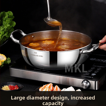 Cooking skills hrniec na polievku z 316 nerezovej ocele, s viacvrstvovým dnom a sklenenou pokrievkou, kompatibilný s univerzálnym sporákom, objem 4.1–6 L / 6.1–10 L / 10 L+