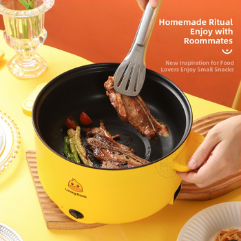 Oală electrică de gătit multifuncțională: aburi, sotare, fierbere, tocană, hot pot; capacitate 2–3 L; putere 801–1000 W; control mecanic