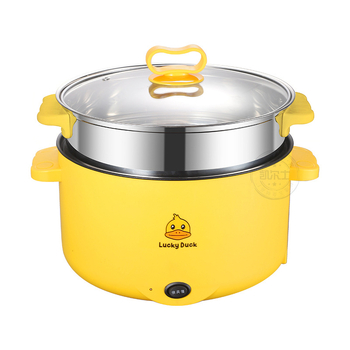 Oală electrică de gătit multifuncțională: aburi, sotare, fierbere, tocană, hot pot; capacitate 2–3 L; putere 801–1000 W; control mecanic