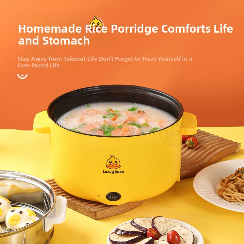 Oală electrică de gătit multifuncțională: aburi, sotare, fierbere, tocană, hot pot; capacitate 2–3 L; putere 801–1000 W; control mecanic