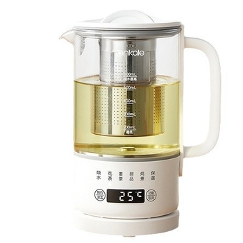 Ceainic de sănătate pentru infuzie ceai, corp din sticlă, capacitate 1 L, 220 V, 500 W, termostat digital cu control tactil