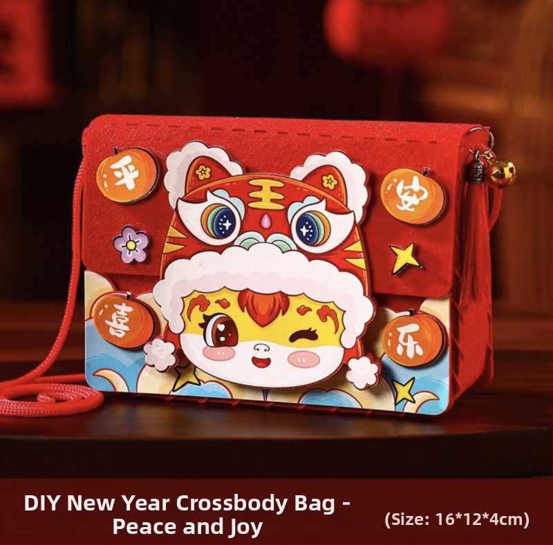 DIY crossbody taška pre deti — filcový materiál, vzor súhvezdia/zodiók, štýl detská karikatúra, vhodné pre škôlku, jar 2024