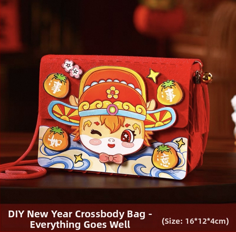 DIY crossbody taška pre deti — filcový materiál, vzor súhvezdia/zodiók, štýl detská karikatúra, vhodné pre škôlku, jar 2024