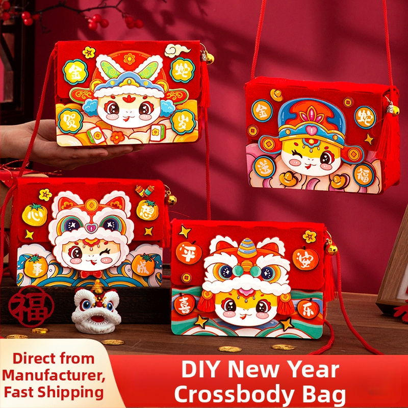 DIY crossbody taška pre deti — filcový materiál, vzor súhvezdia/zodiók, štýl detská karikatúra, vhodné pre škôlku, jar 2024