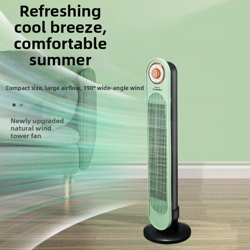 Bez lopatiek stojanový ventilátor do domácnosti, cirkulácia vzduchu, prirodzený vietor, 3 rýchlosti, 220V, 45W, vhodný pre 31–40 m²