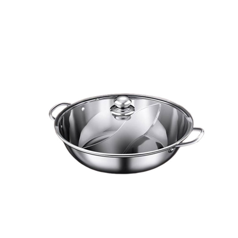 Mandarin Duck hot pot XR, 201 неръждаема стомана, съвместим с индукция, стъклен капак, едно дъно, 2.1–4 л