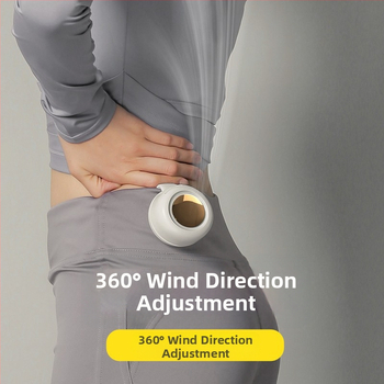 Bezlopatkový nositeľný ventilátor na krk a pás s 360° otáčaním, USB napájanie, 3 rýchlosti, vstavaná batéria 800–1000 mAh, výdrž 1–3 h