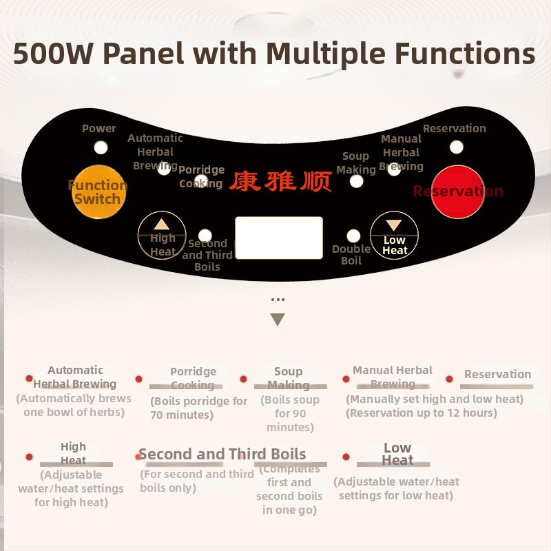 Odvarný hrniec, plne automatický, keramické telo, model A4HF5/30B2, 220V, 500W, riadenie mikroprocesorom