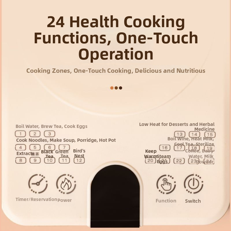 Zdravotná kanvička na lúhovanie a automatické varenie, sklenené telo a vnútorná nádrž, 1 L, 220V, 800W, dotykové ovládanie