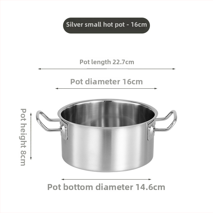 Jednoporcový horúci hrniec z nehrdzavejúcej ocele so skleneným poklopom, bezdymový dizajn, objem 2,1–4 l, kompatibilný s bežnými platňami