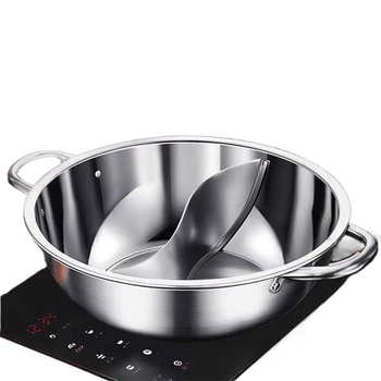 Dvokomorni lonac za kuhanje s poklopcem, debeli dno, 316 nerđajućeg čelika, kapacitet 2,1–4 L, kompatibilan s plinskim štednjakom