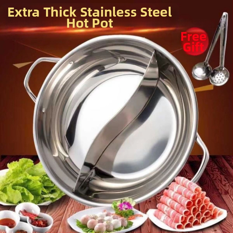 Dvojkomorový horký hrniec s viečkom, hrubozrnné nerezová oceľ 316, objem 2,1–4 l, kompatibilný s plynovým sporákom