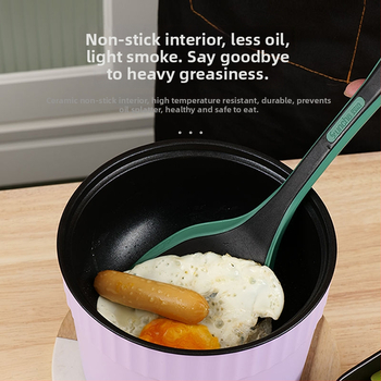 JMC-15 Kompaktný elektrický misový tanier na rezance pre 1 osobu, kapacita do 2 l, keramická nepriľnavá vložka, mechanické ovládanie tlačidlom, rýchly parný systém