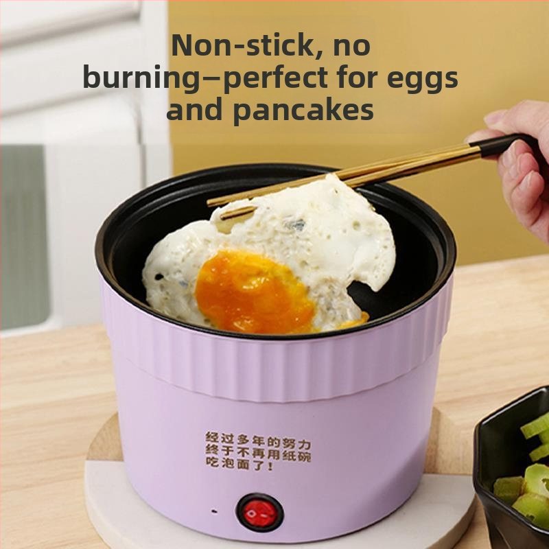 JMC-15 Kompaktný elektrický misový tanier na rezance pre 1 osobu, kapacita do 2 l, keramická nepriľnavá vložka, mechanické ovládanie tlačidlom, rýchly parný systém