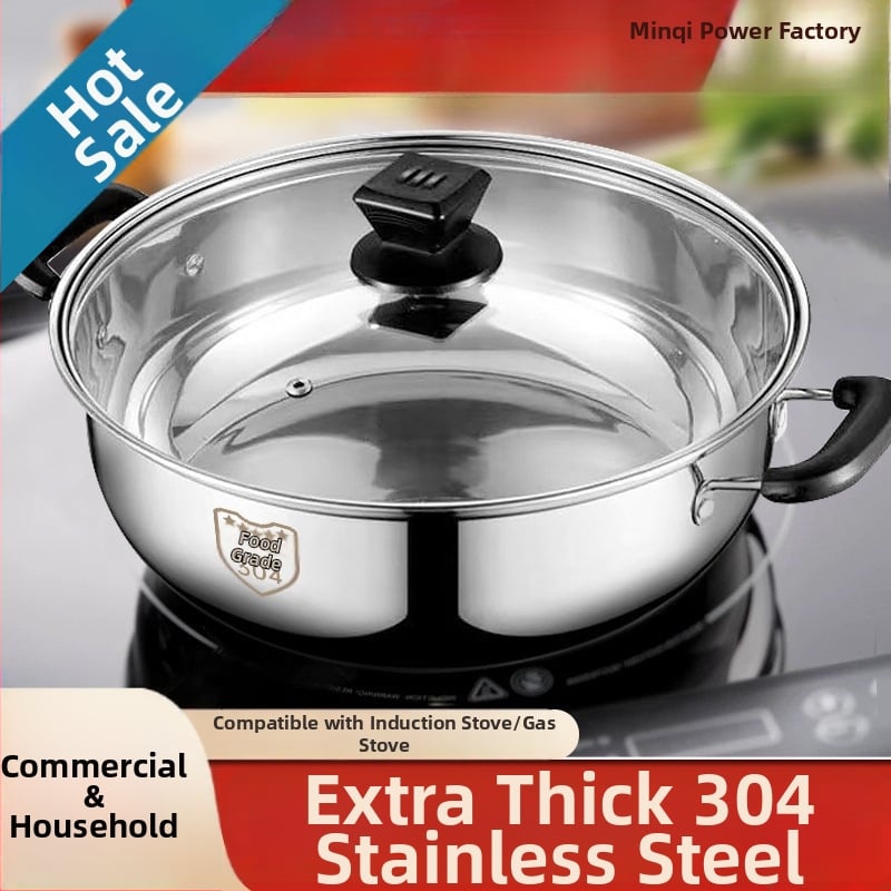 HOT POT I GRILL SET ZA ŠTEDNJAK – aluminijski lonac s višeslojnom dnom, neelektrični, model 985