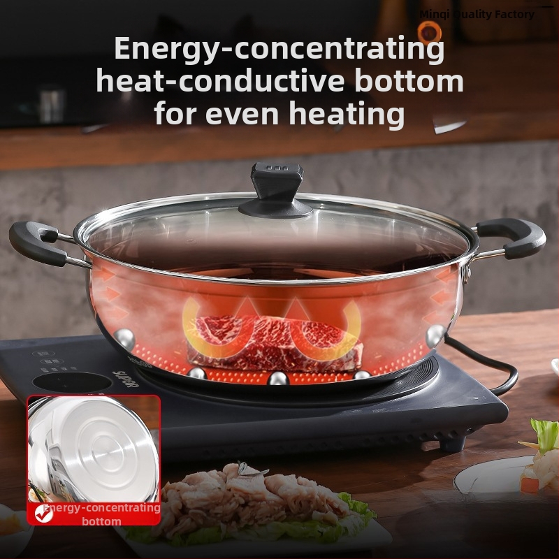 HOT POT I GRILL SET ZA ŠTEDNJAK – aluminijski lonac s višeslojnom dnom, neelektrični, model 985