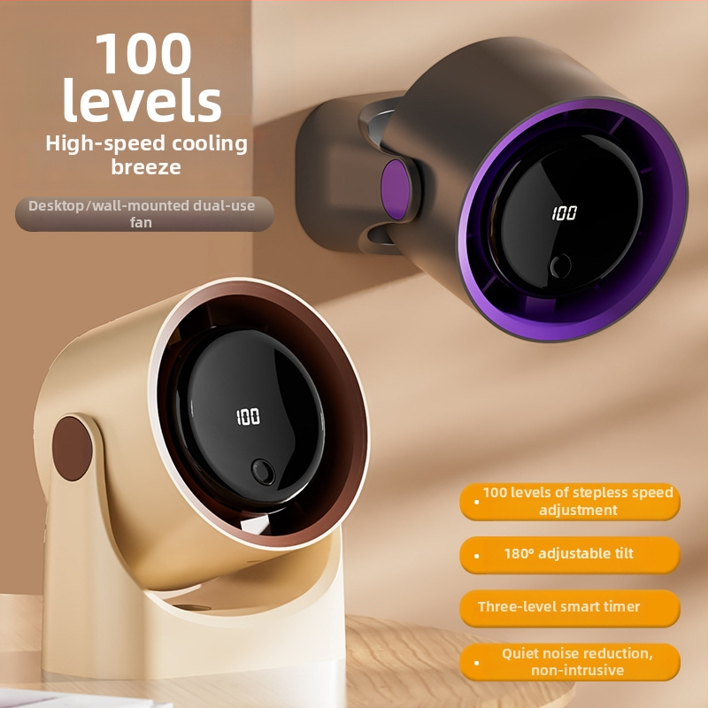 XJ09 bezlopatkový stolný ventilátor – bezkartáčový motor, napájanie jednosmerným prúdom, viacúrovňové nastavenie, režim spánku