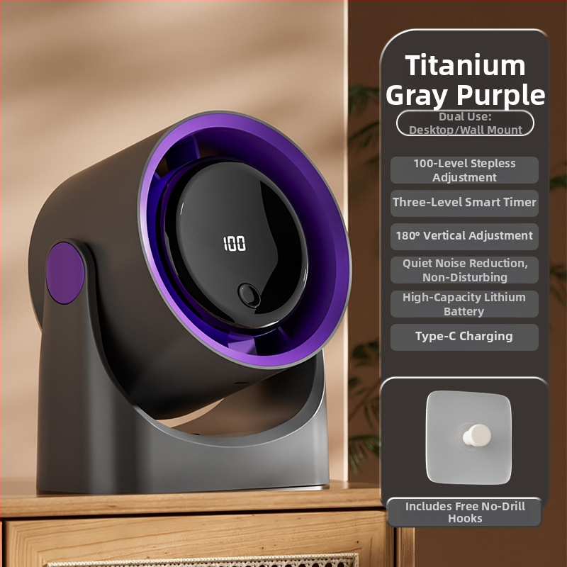 XJ09 bezlopatkový stolný ventilátor – bezkartáčový motor, napájanie jednosmerným prúdom, viacúrovňové nastavenie, režim spánku