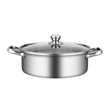 Hot pot Mandarin duck z nehrdzavejúcej ocele, dvojkomorový dizajn, objem 4.1-6 L, zložené dno, kryt z vláknitého skla, kompatibilný s bežnými platňami, značka Zhenmingtang