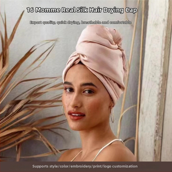 Suchá vlasová čiapka zo hodvábu a bambusových vlákien, dvojvrstvová, QIYUE, 30–49 g