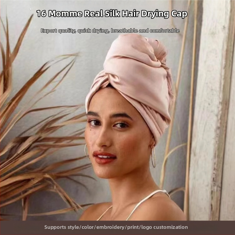 Suchá vlasová čiapka zo hodvábu a bambusových vlákien, dvojvrstvová, QIYUE, 30–49 g