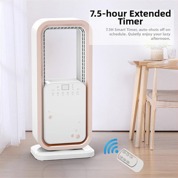 Nový bezlopatkový stojanový ventilátor s diaľkovým ovládaním, 60W, 220V, prirodzený vietor, 3 rýchlosti, oscilačná hlava