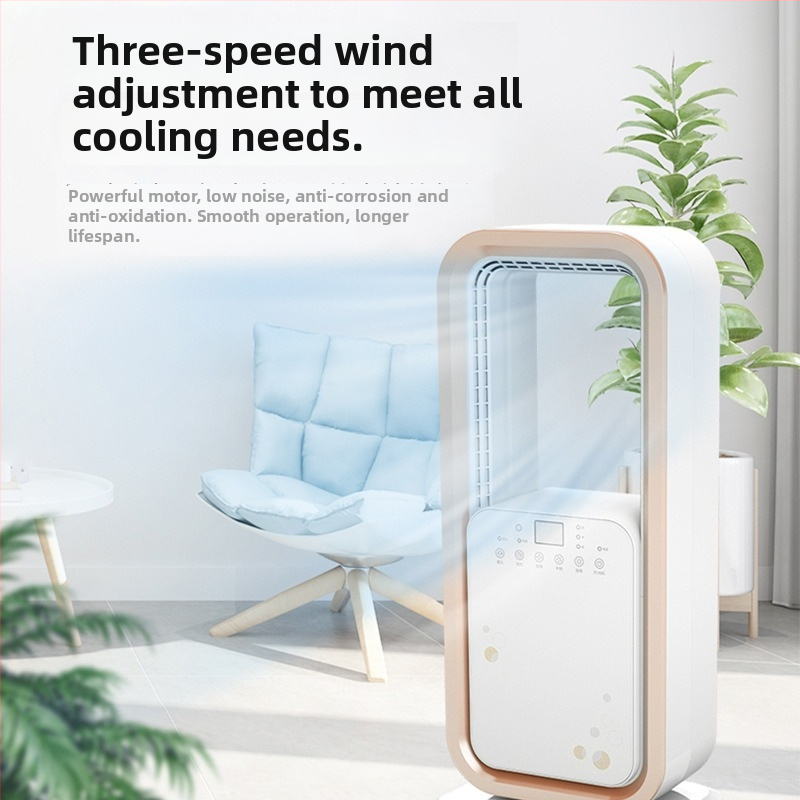 Nový bezlopatkový stojanový ventilátor s diaľkovým ovládaním, 60W, 220V, prirodzený vietor, 3 rýchlosti, oscilačná hlava