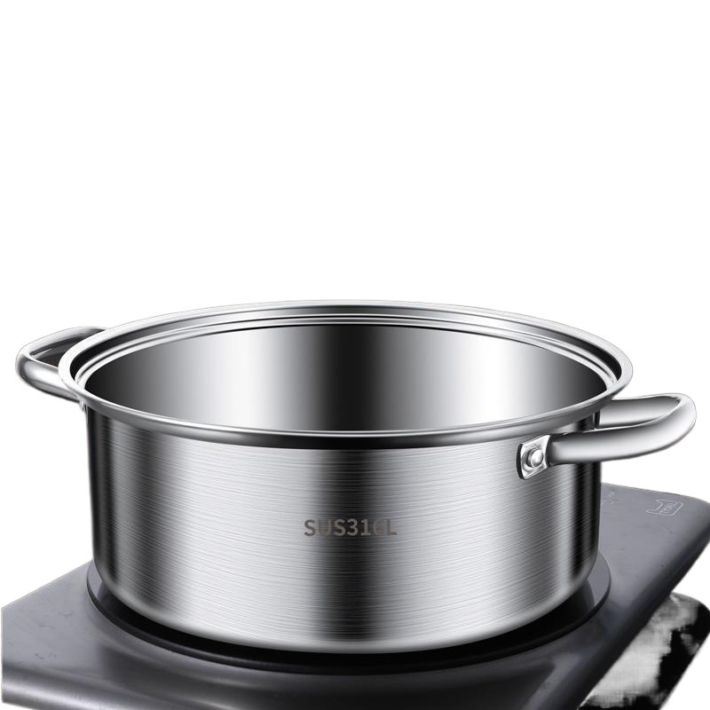 Hot Pot od 316 nerez čelika, dvostruko dno, kompatibilan s indukcijskom pločom, kapacitet iznad 10 L