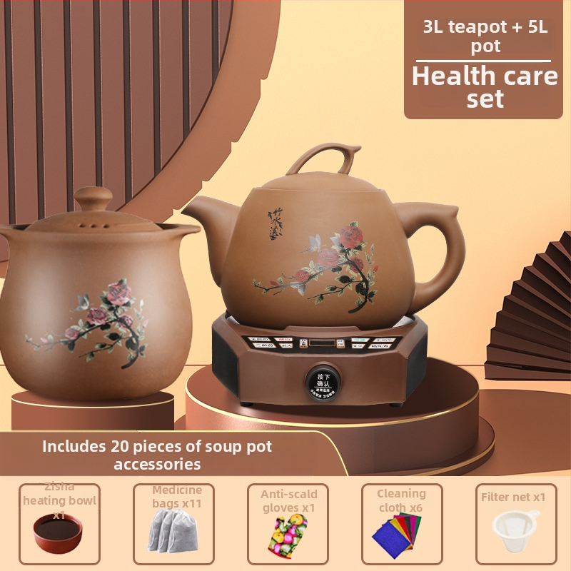 Oală de decoct pentru plante medicinale cu vas interior ceramic (Model FT-Y60HA, 4L, 220V, 300–350W)