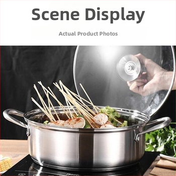 Yin-Yang hrniec, z nerezovej ocele 304, nepřilnavý povrch, kompatibilný s indukčnou doskou, s pokrievkou, objem 2,1–4 l