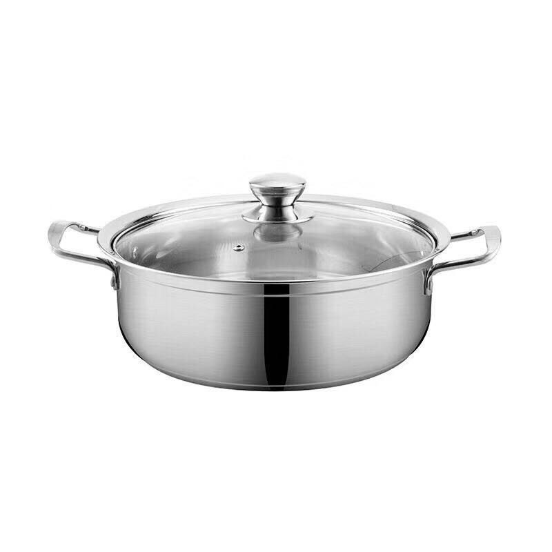 Yin-Yang lonac od 304 Nerđajućeg čelika, neprijanjajuća površina, kompatibilan s indukcijskim pločama, s poklopcem, kapacitet 2,1–4 L