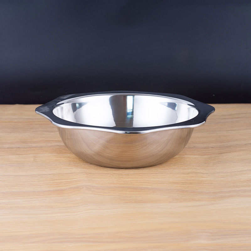 304 nehrđajući čelik, šabu lonac s dvostrukim ručkama, kapacitet 2,1–4 L, jednosno dno, kompatibilan s indukcijskom pločom