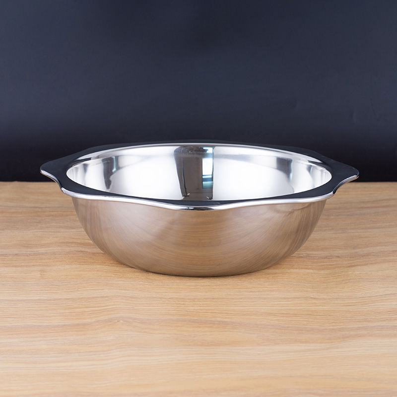 304 nehrđajući čelik, šabu lonac s dvostrukim ručkama, kapacitet 2,1–4 L, jednosno dno, kompatibilan s indukcijskom pločom