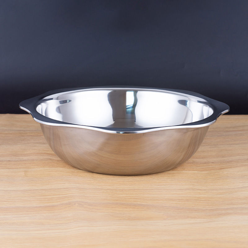 304 nehrđajući čelik, šabu lonac s dvostrukim ručkama, kapacitet 2,1–4 L, jednosno dno, kompatibilan s indukcijskom pločom