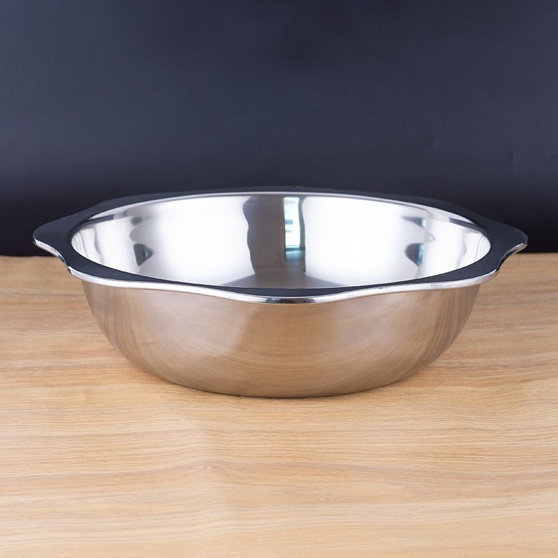 304 nehrđajući čelik, šabu lonac s dvostrukim ručkama, kapacitet 2,1–4 L, jednosno dno, kompatibilan s indukcijskom pločom