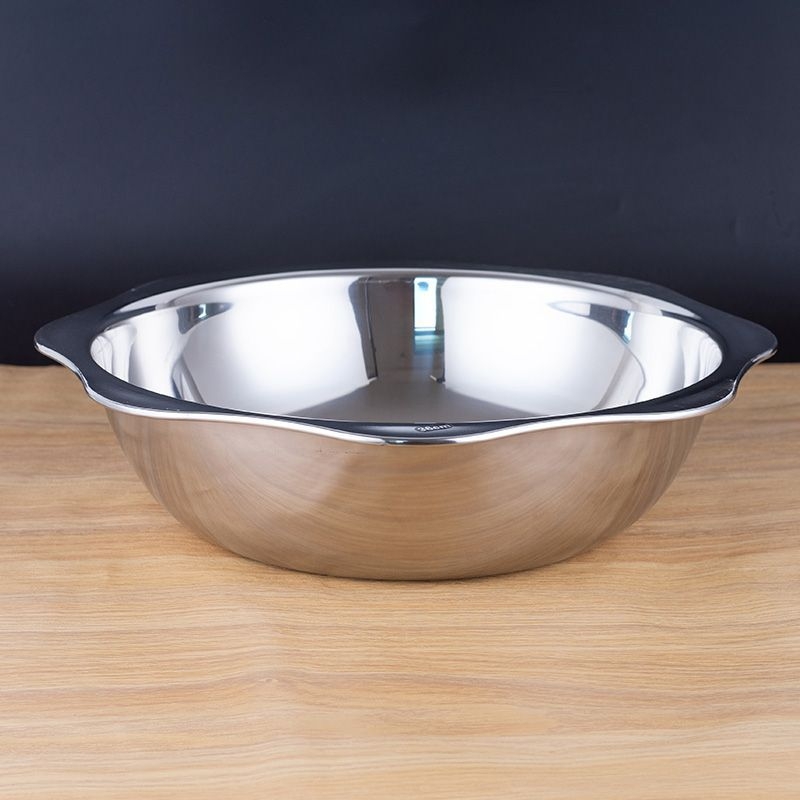 304 nehrđajući čelik, šabu lonac s dvostrukim ručkama, kapacitet 2,1–4 L, jednosno dno, kompatibilan s indukcijskom pločom