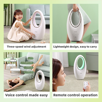 Bezlopatkový vežový ventilátor pre domácnosť, ultra tichý, napájanie AC, 220 V, 60 W, hluk <36 dB(A), pokrytie 31–40 m²